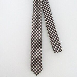 Uniqlo Men's Skinny Cotton Gingham Check Tie